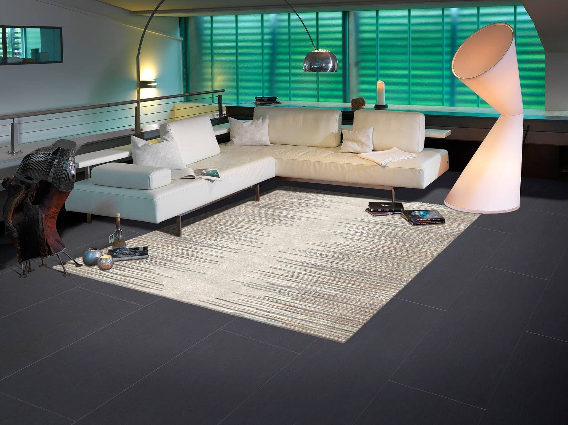 Makalu Nepal Teppich Domus MD373 beige Handgetuftet im Wunschmaß – Bild 3